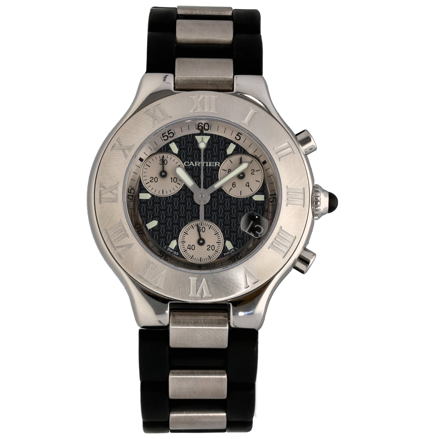 Cartier Chronoscaph 2424 36mm Stainless Steel Watch