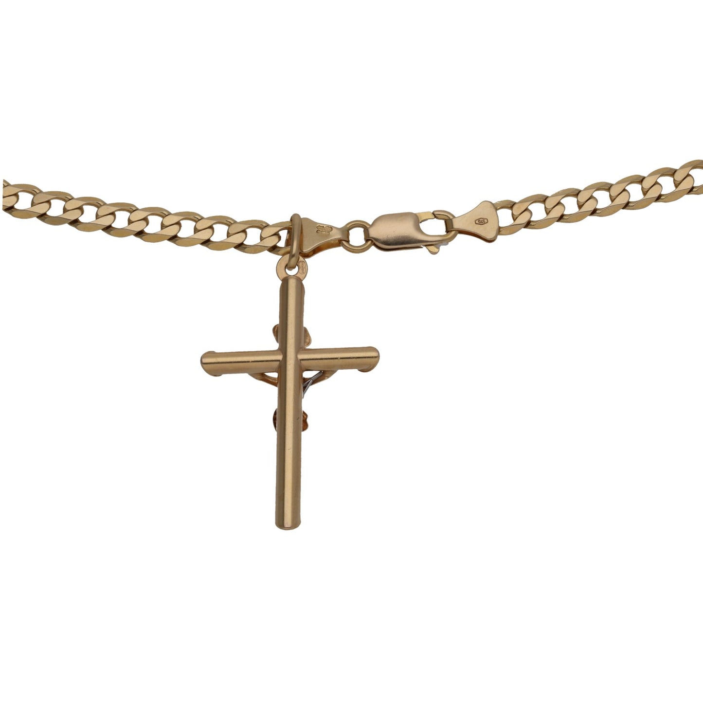 9ct Gold Crucifix Pendant With Chain