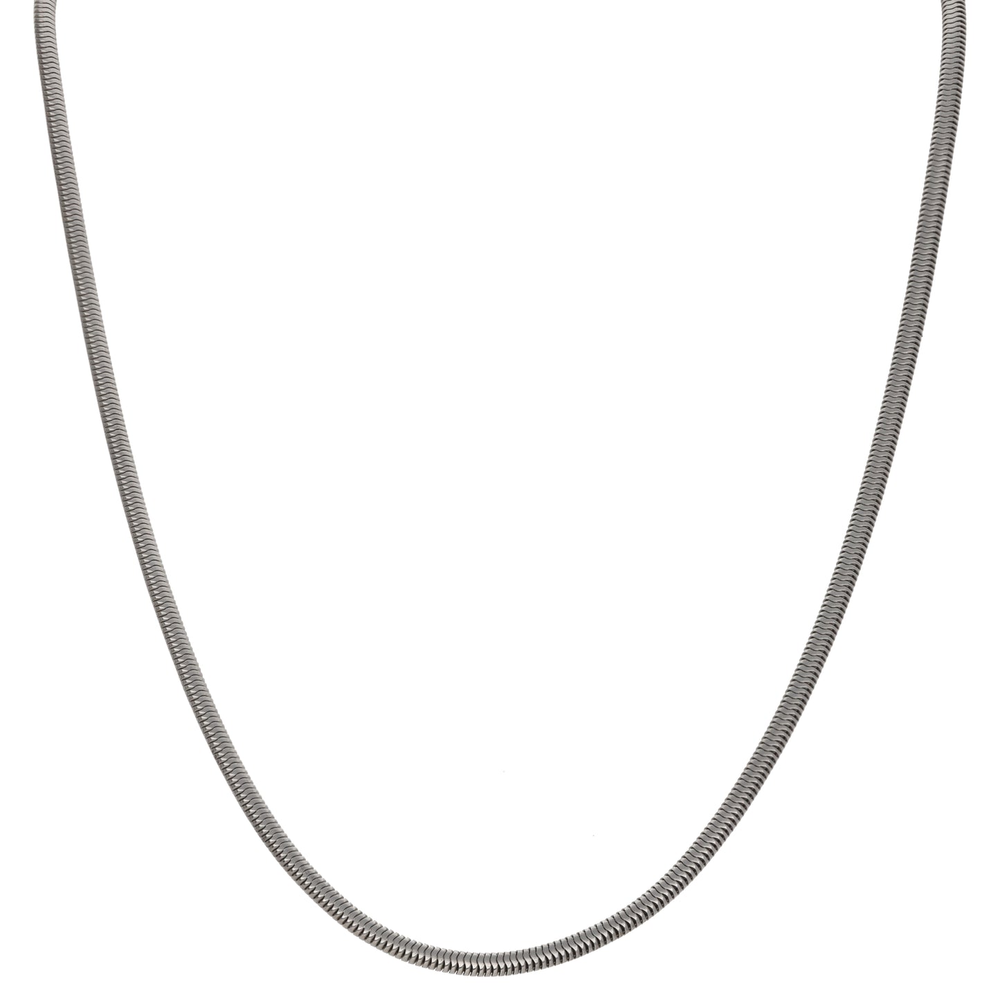 9ct White Gold Snake Chain 15"