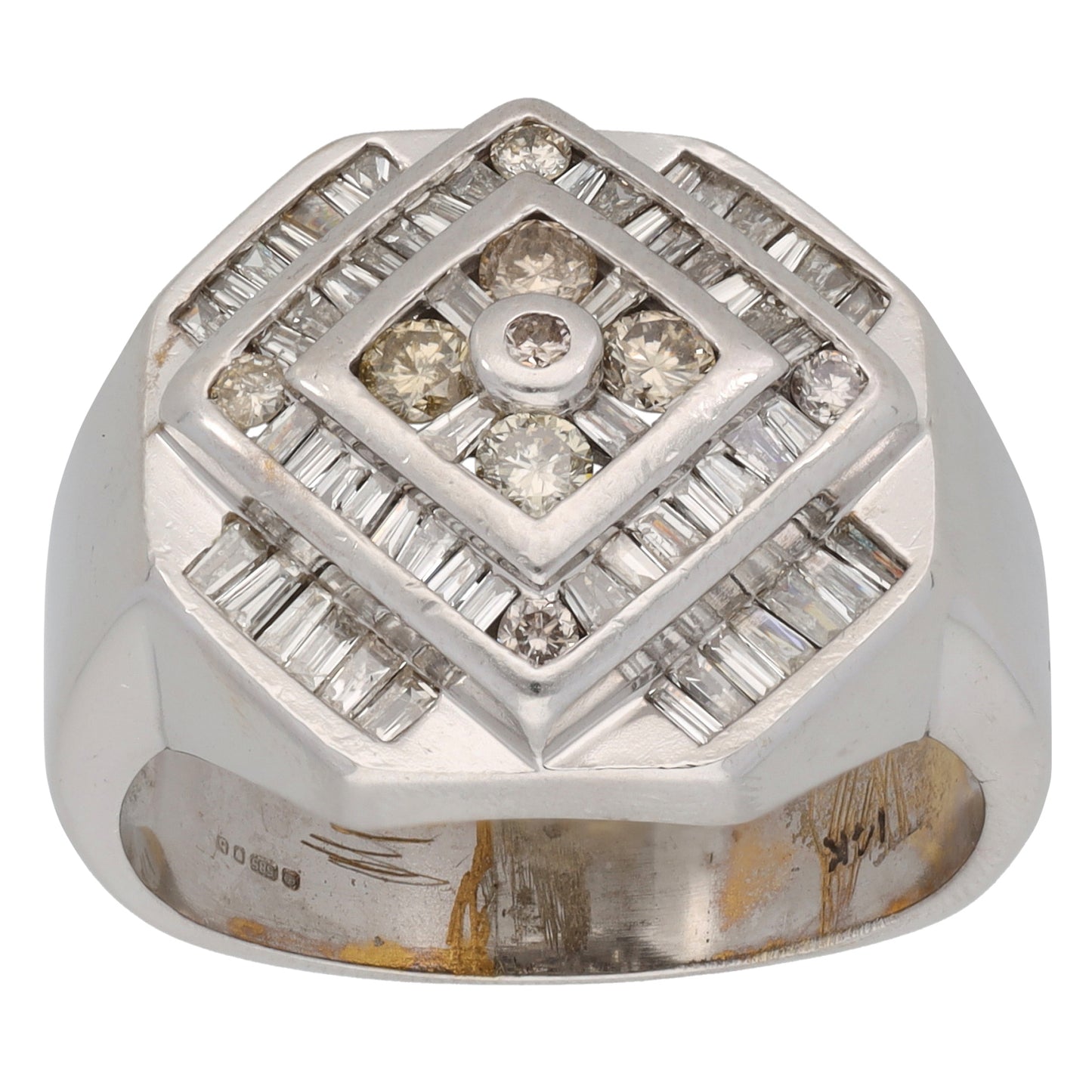 14ct White Gold 1.22ct Diamond Alternative Ring Size U