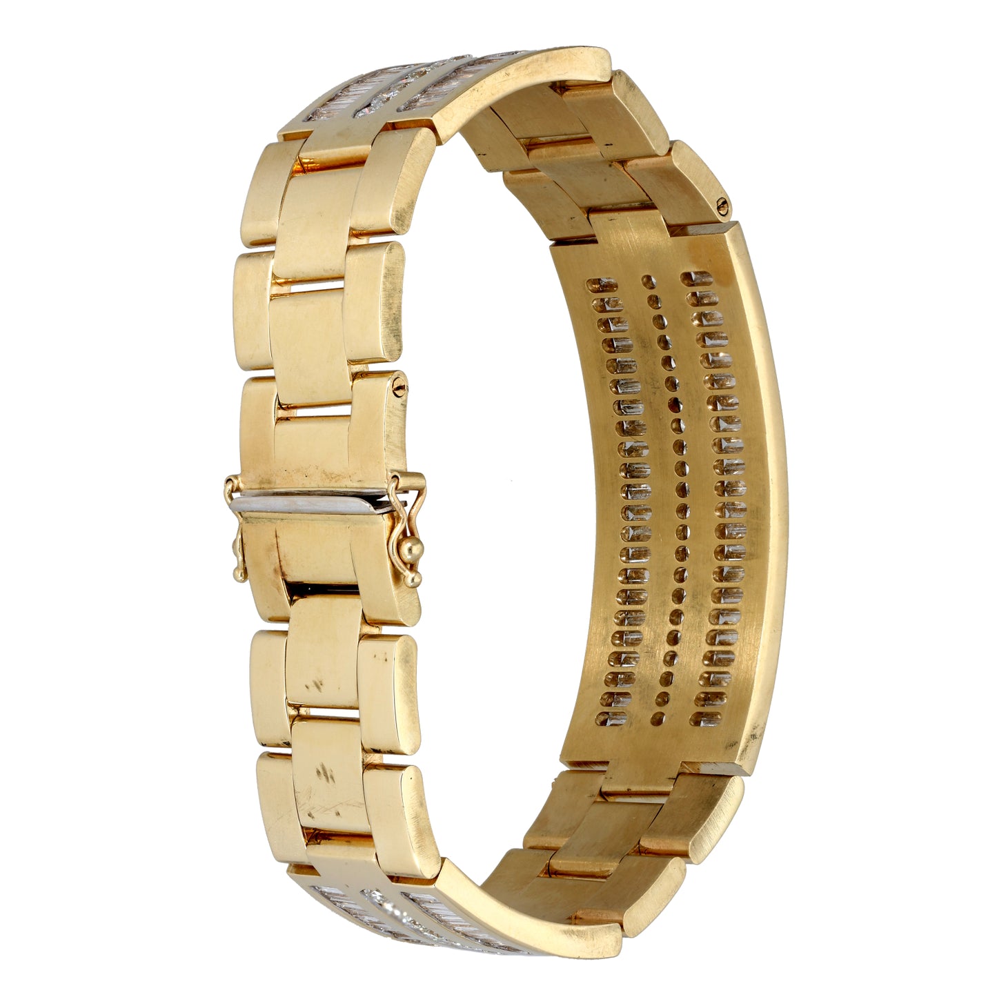 14ct Gold 9.70ct Diamond ID Bracelet