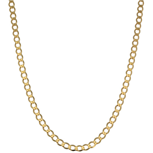 9ct Gold Curb Chain 22"