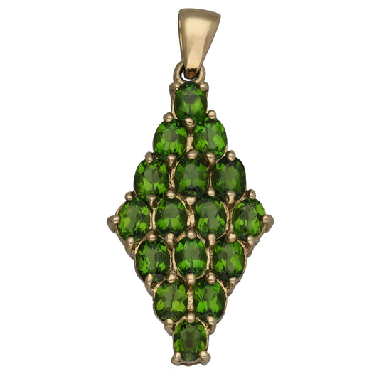 9ct Gold Diopside Dress/Cocktail Pendant