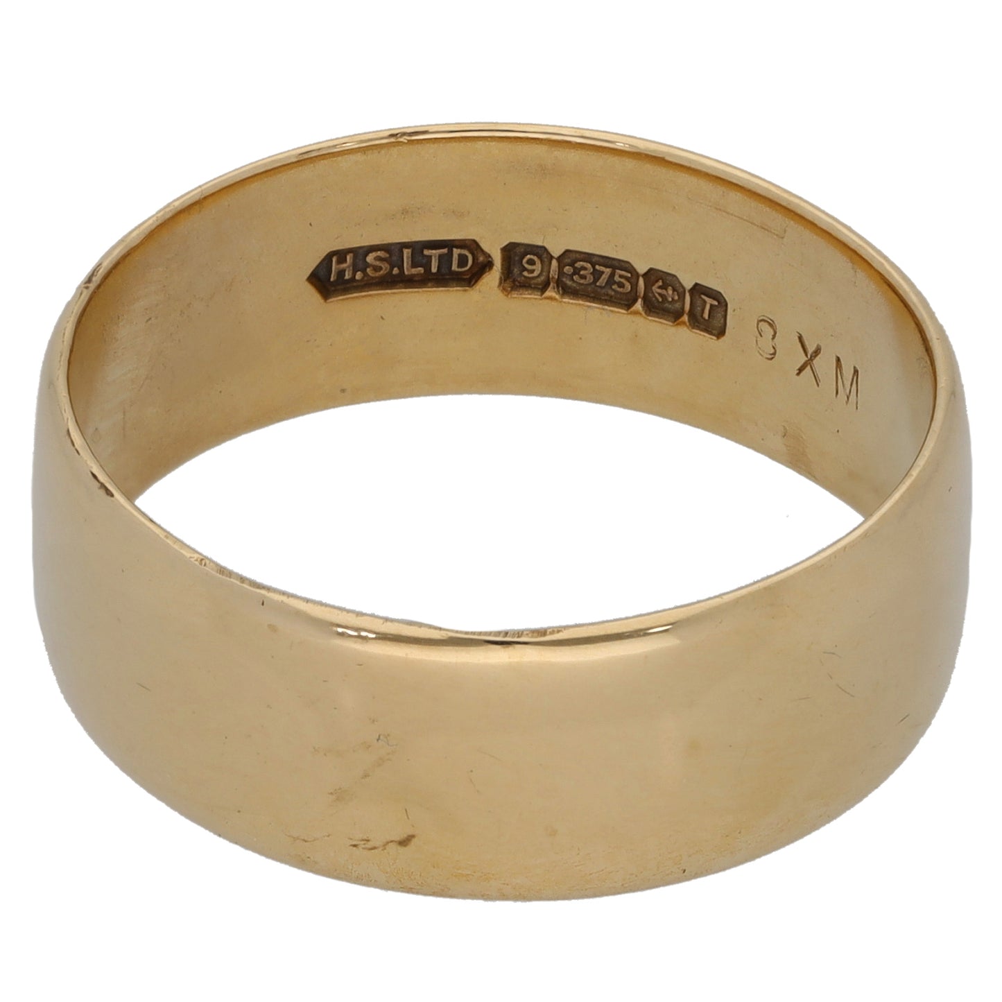 9ct Gold Plain Wedding Ring Size T