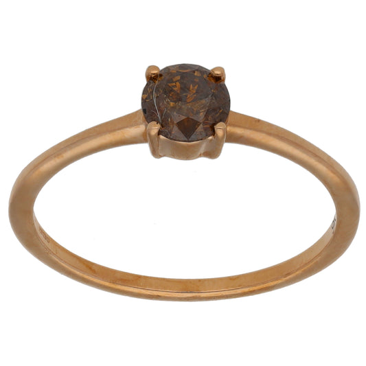 9ct Gold 0.25ct Diamond Solitaire Ring Size O