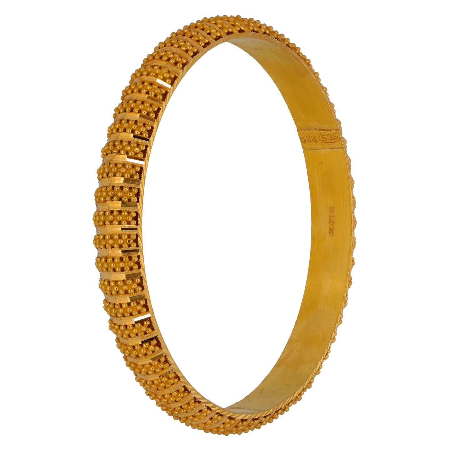 22ct Gold Patterned Bangle