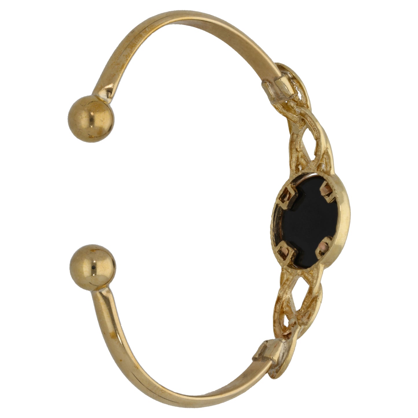 9ct Gold Onyx Torque Bangle