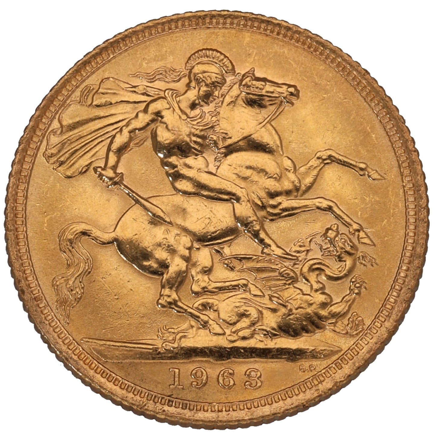 22ct Gold Queen Elizabeth II Full Sovereign Coin 1963