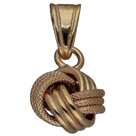 New 9ct Gold Textured Knot Pendant