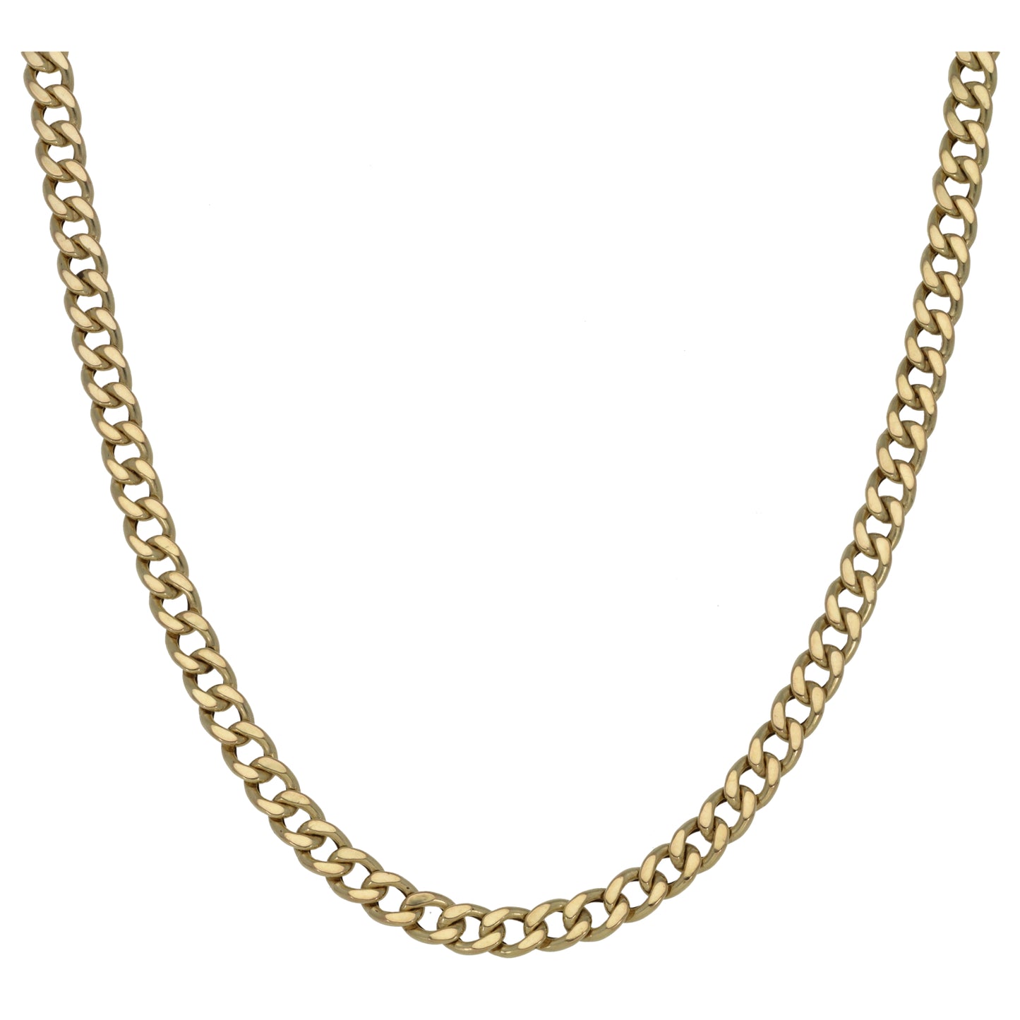 9ct Gold Curb Chain 18"