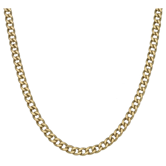 9ct Gold Curb Chain 18"