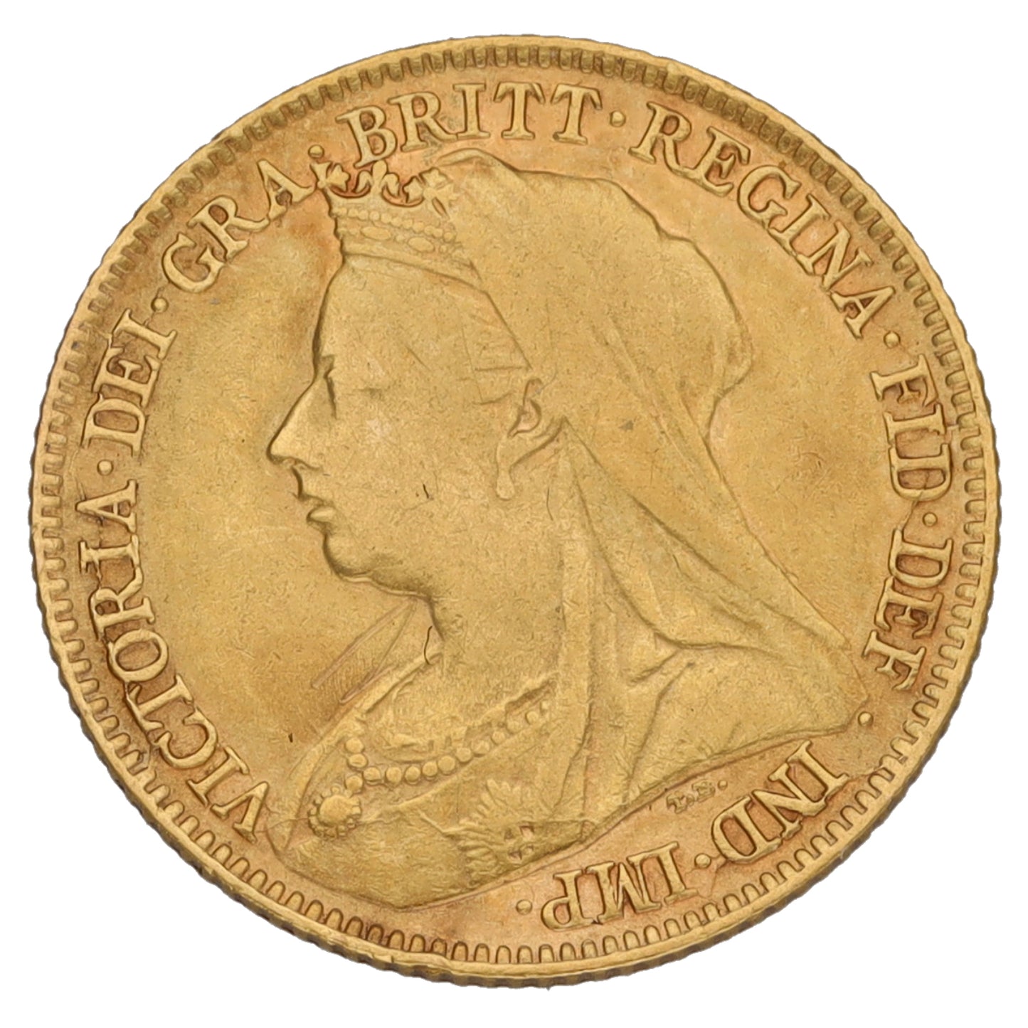22ct Gold Queen Victoria Half Sovereign Coin 1898