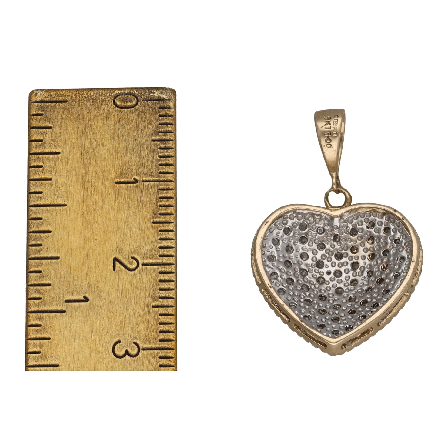 9ct Gold 1.06ct Diamond Heart Pendant