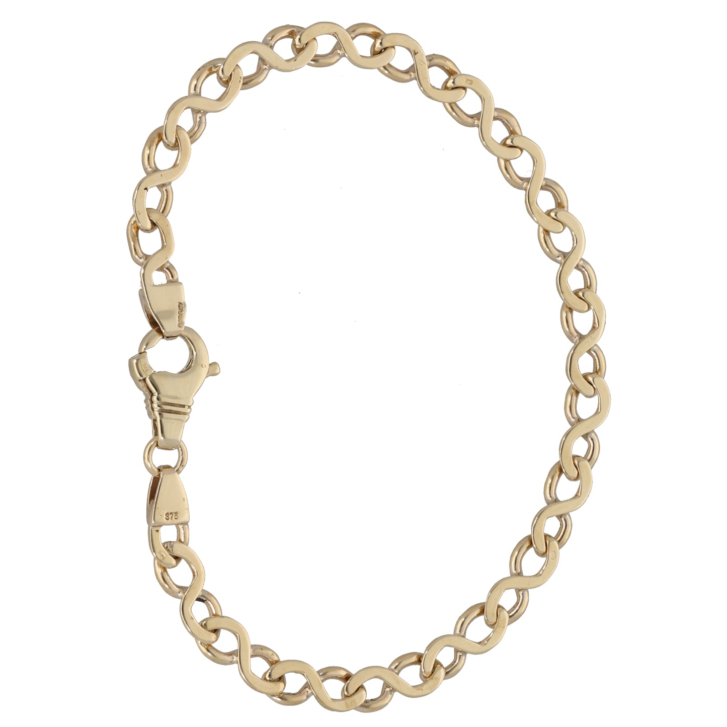 9ct Gold Infinity Bracelet