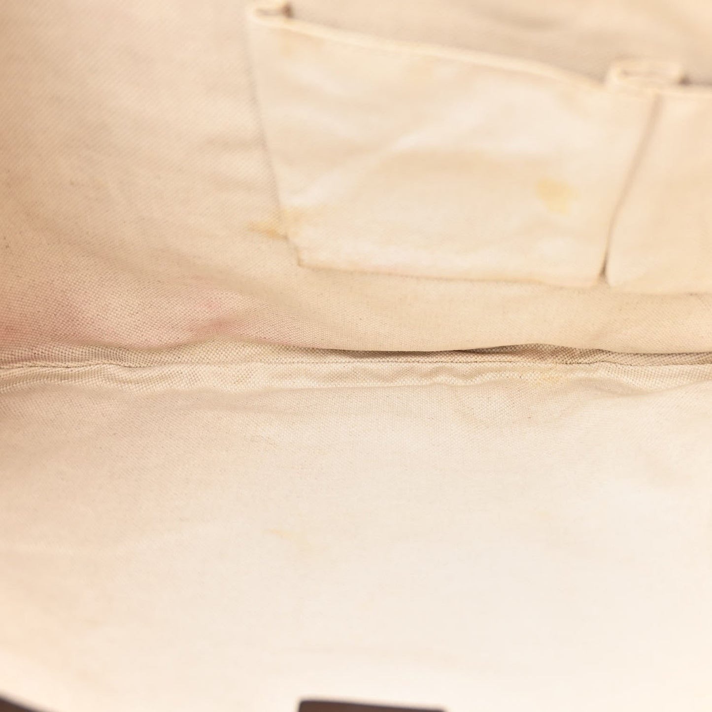 Gucci Vintage Web Saddle GG Canvas Bag - Beige