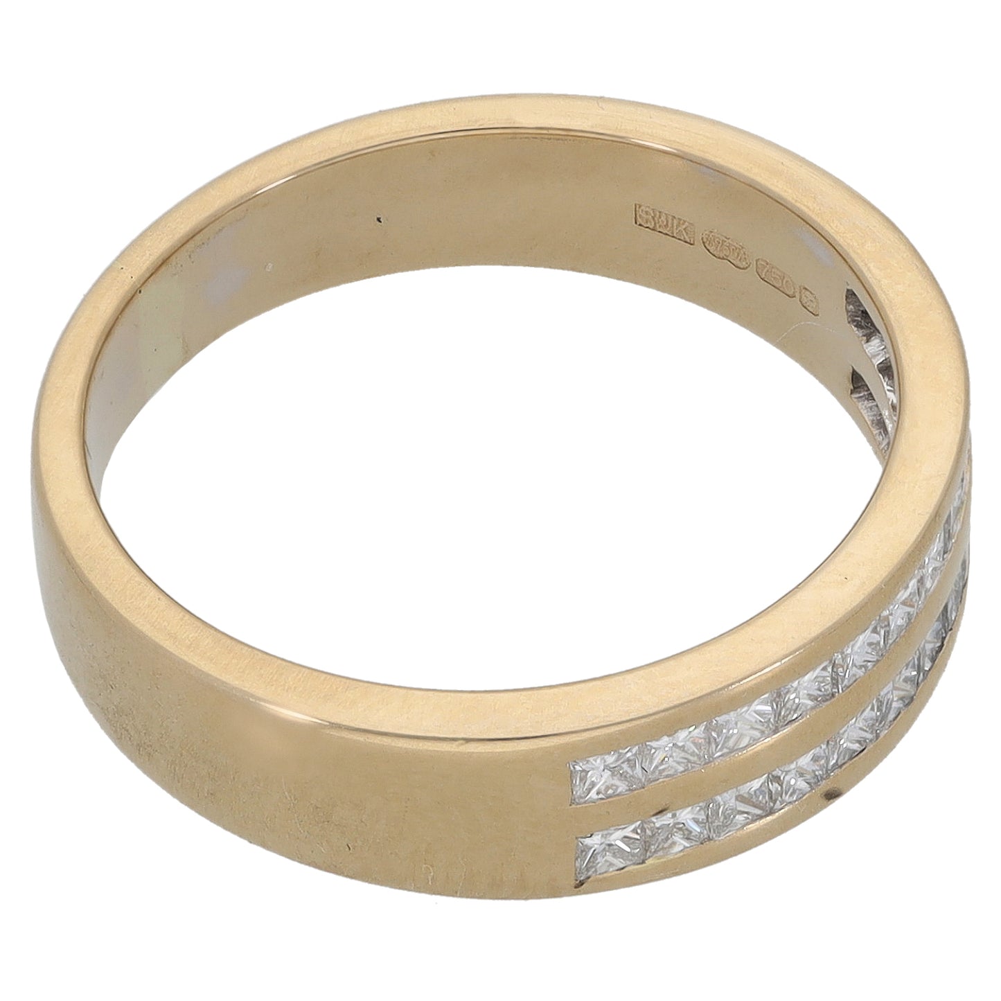 18ct Gold 1.20ct Diamond Half Eternity Ring Size O