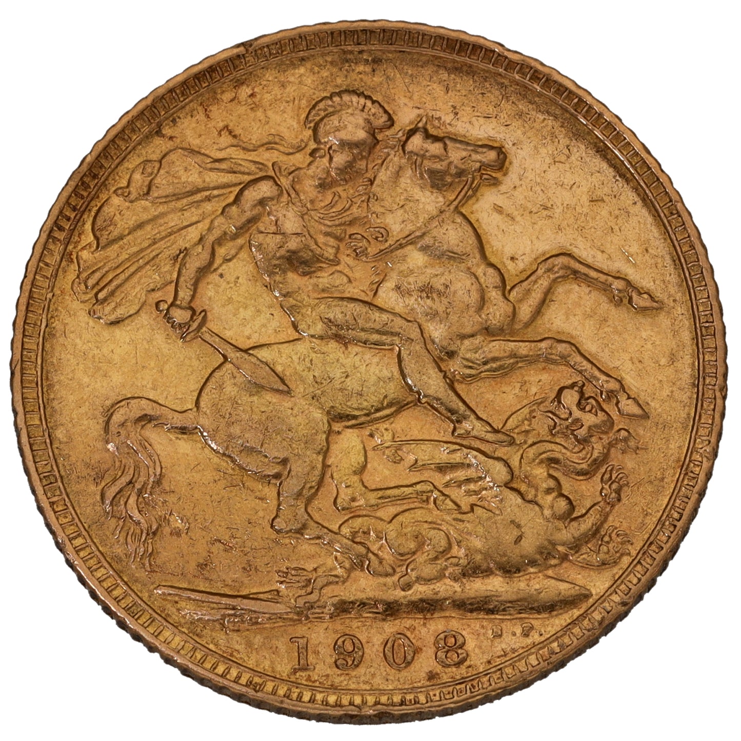 22ct Gold King Edward VII Full Sovereign Coin 1908