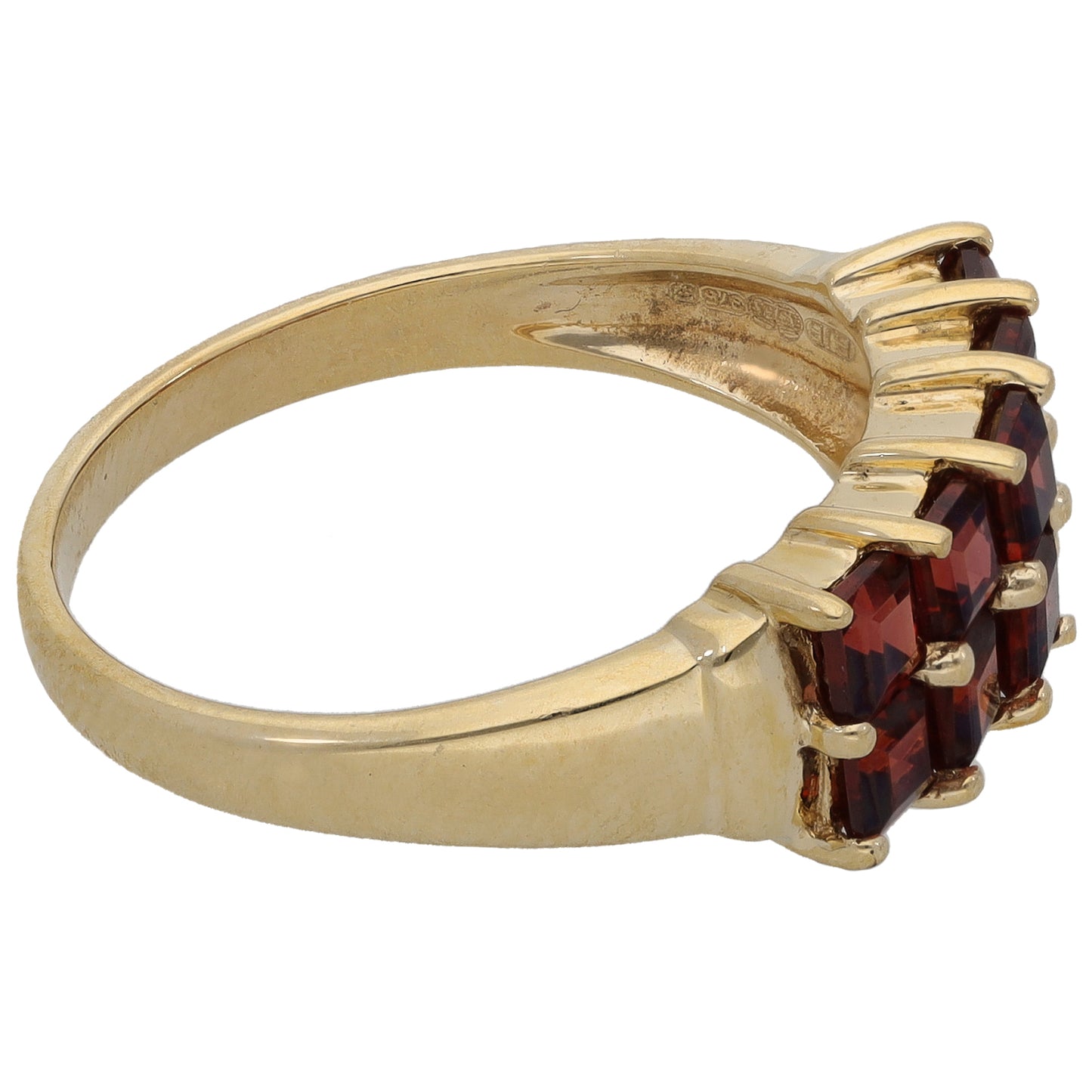 9ct Gold Garnet Dress/Cocktail Ring Size P