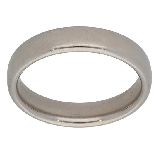 Platinum Plain Wedding Ring Size L