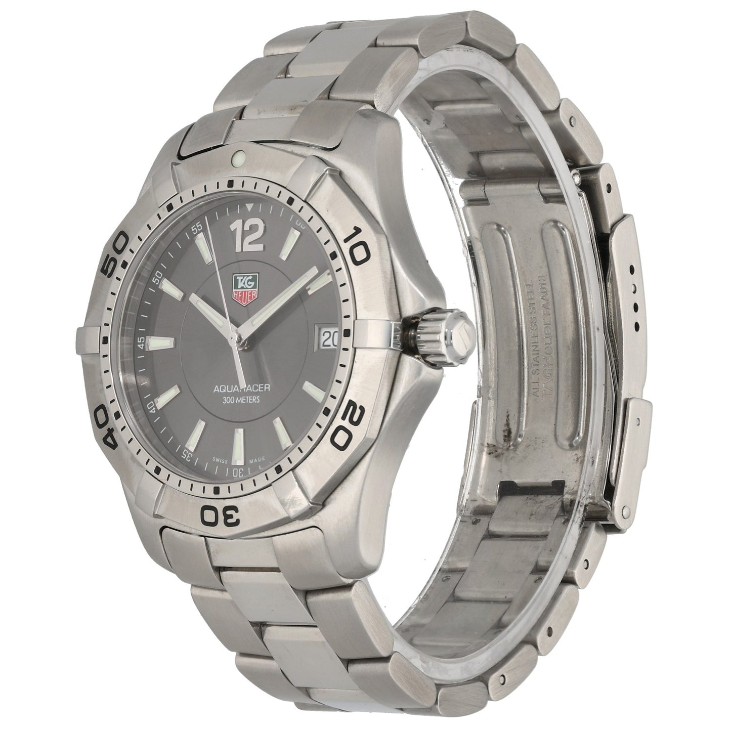 Tag Heuer Aquaracer WAF111E, Grey Dial, Stainless Steel, Front Angle Image