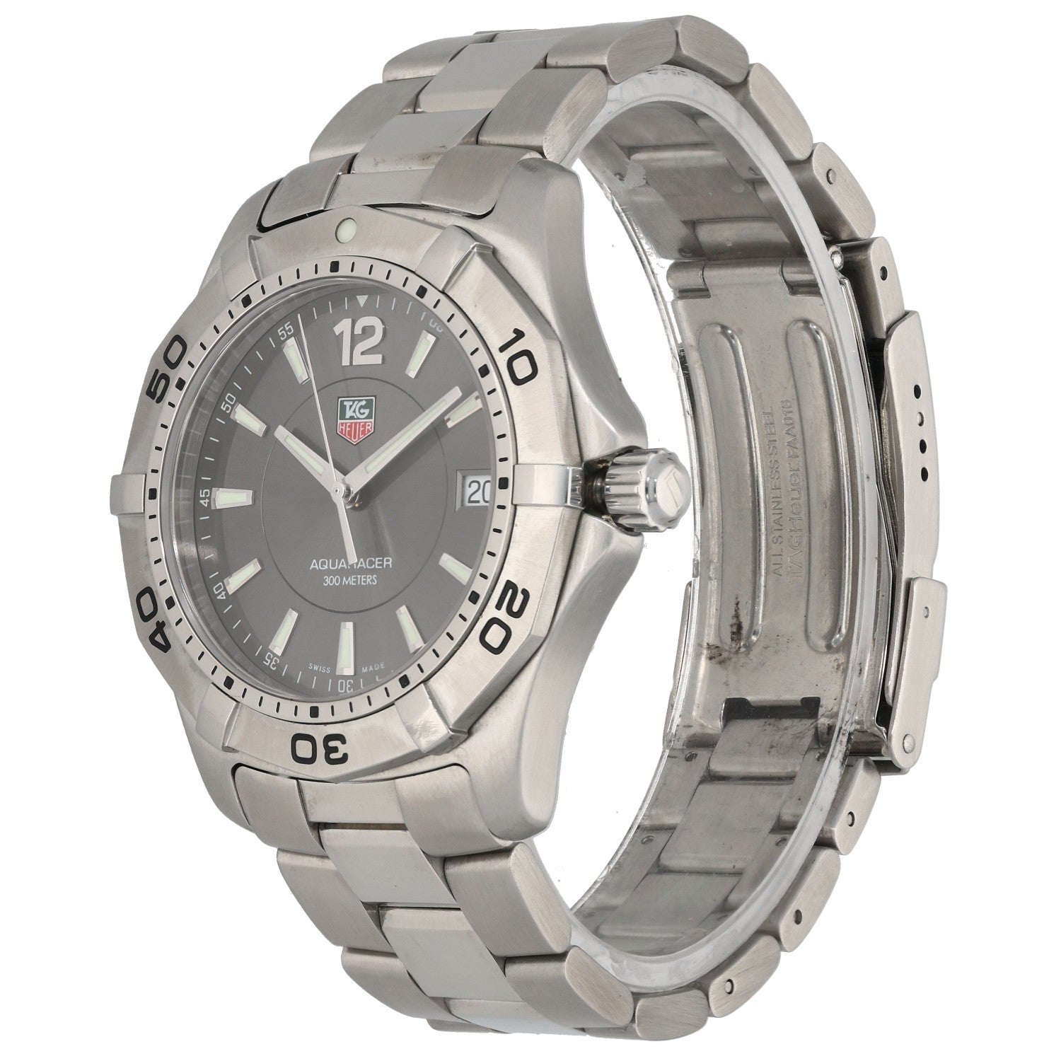 Tag Heuer Aquaracer WAF111E, Grey Dial, Stainless Steel, Front Angle Image