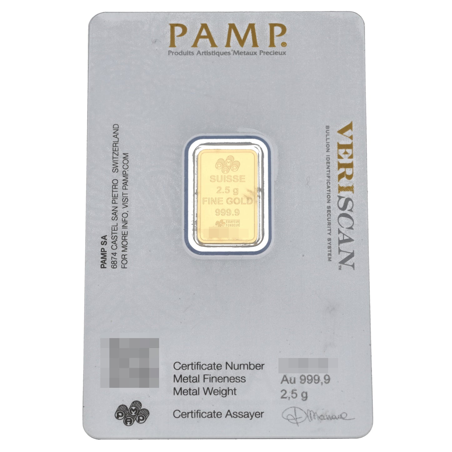 24ct 2.5g Gold Bar
