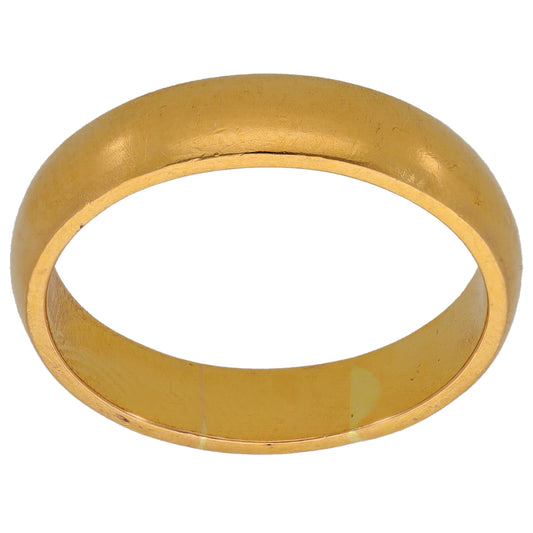 22ct Gold Plain Wedding Ring Size R
