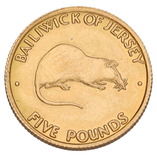 22ct Gold Queen Elizabeth II Silver Wedding Five Pounds Coin 1972