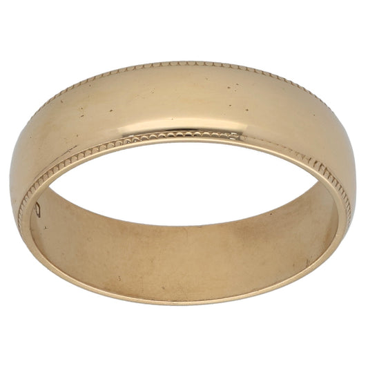 9ct Gold Plain Wedding Ring Size Q