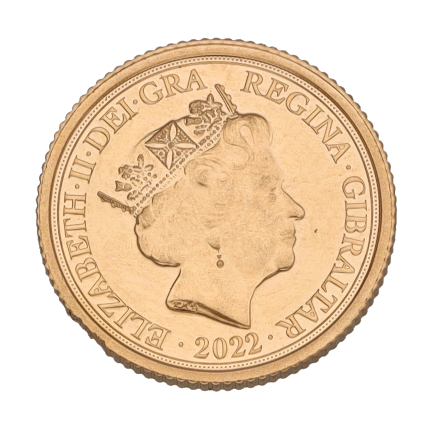 22ct Gold Queen Elizabeth II Quarter Sovereign Coin 2022