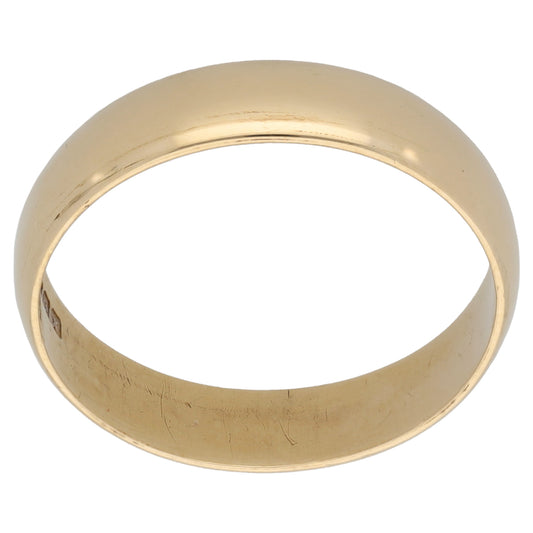 9ct Gold Plain Wedding Ring Size S