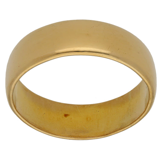 18ct Gold Plain Wedding Ring Size T