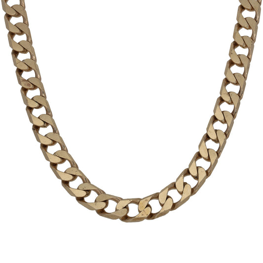 9ct Gold Curb Chain 25"