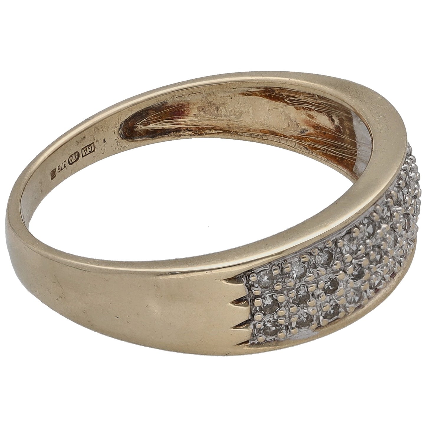 9ct Gold 0.25ct Diamond Dress/Cocktail Ring Size P