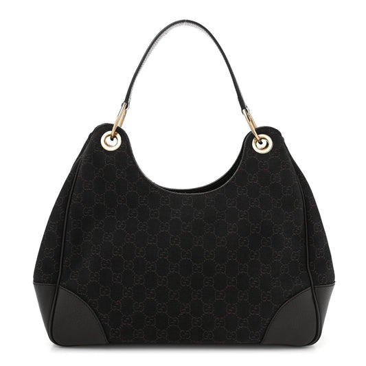 Gucci Colbert Hobo GG Canvas Bag - Black
