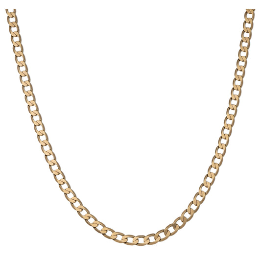 9ct Gold Curb Chain 22"