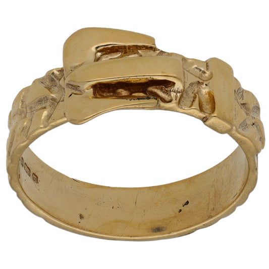 9ct Gold Buckle Ring Size U