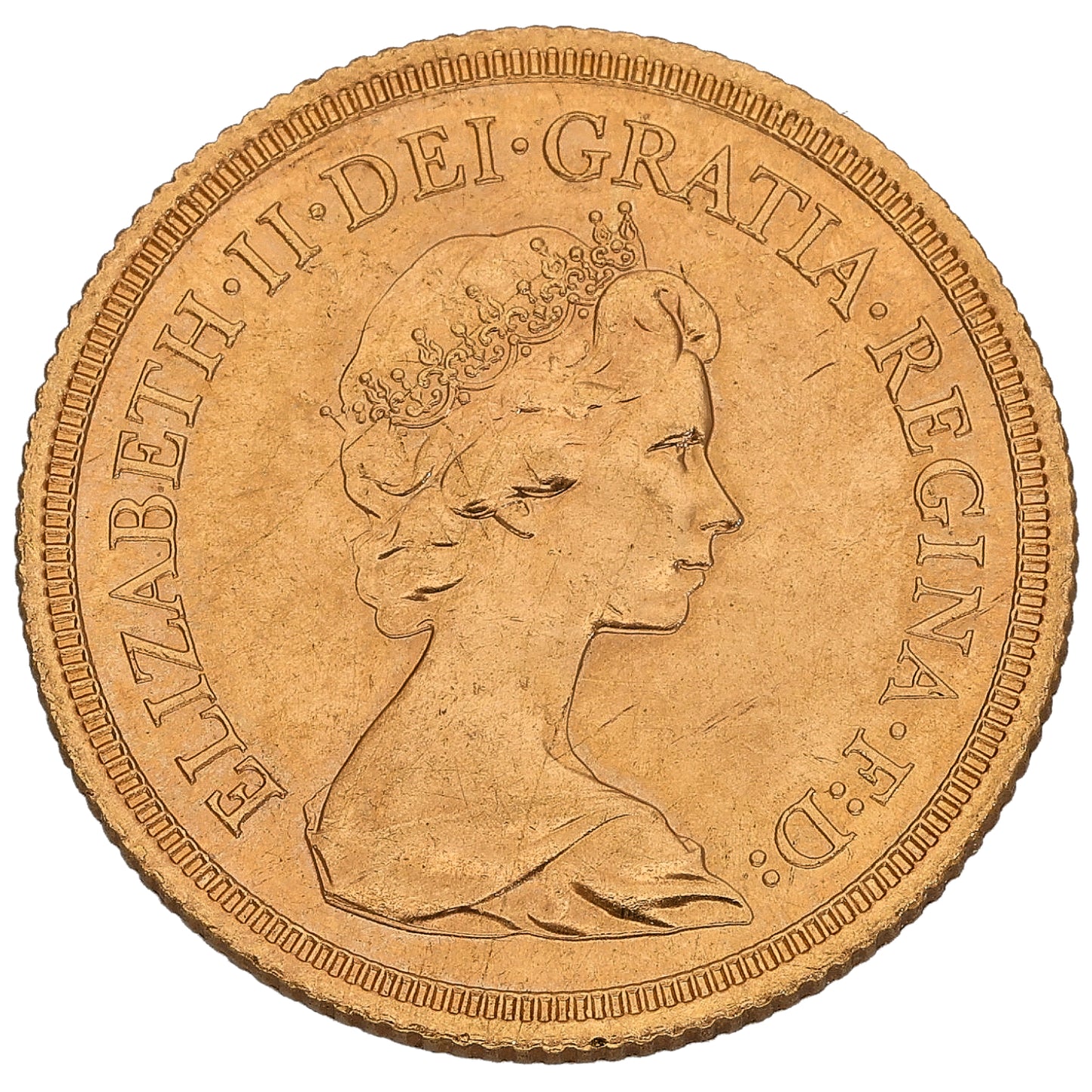 22ct Gold Queen Elizabeth II Full Sovereign Coin 1976