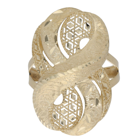 18ct Gold Crossover Ring