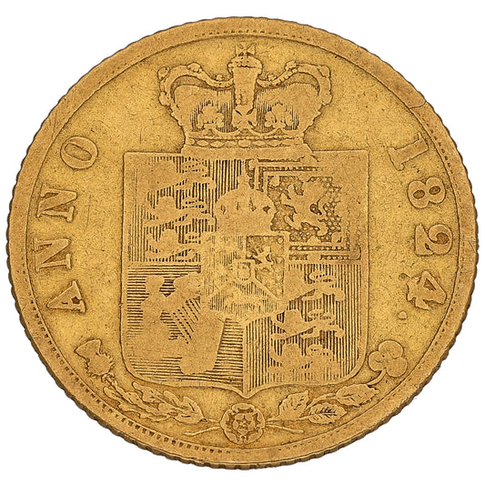 22ct Gold King George III Half Sovereign Coin 1824