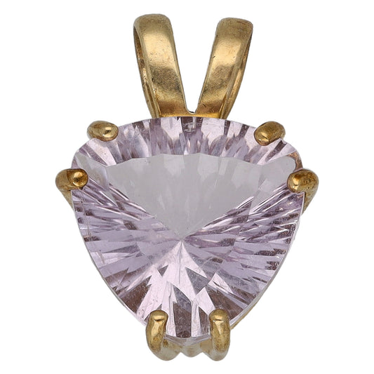 9ct Gold Amethyst Single Stone Pendant