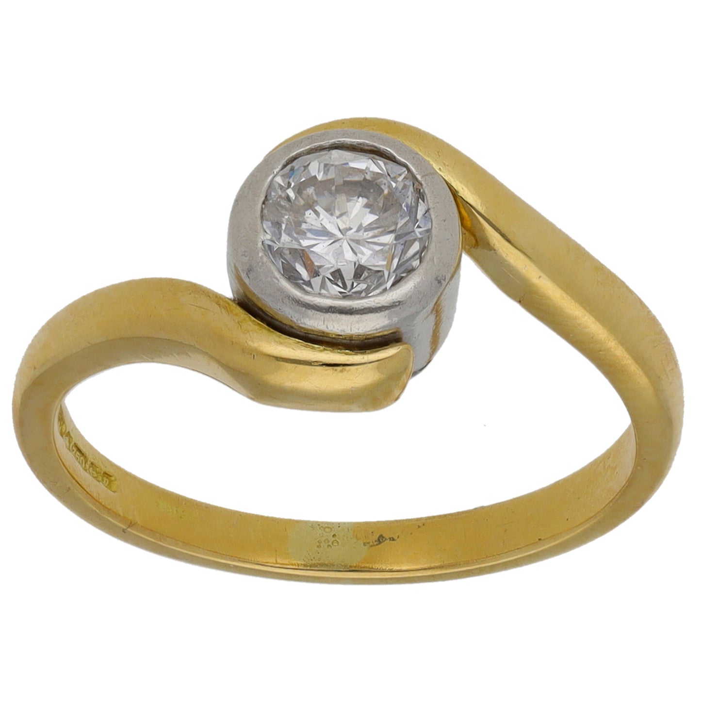 18ct Gold 0.60ct Diamond Solitaire Ring Size K