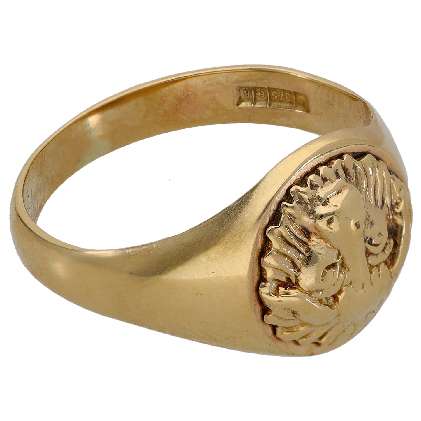 9ct Gold Lion Ring Size W
