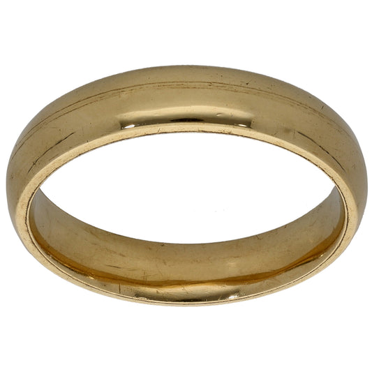 18ct Gold Plain Wedding Ring Size M