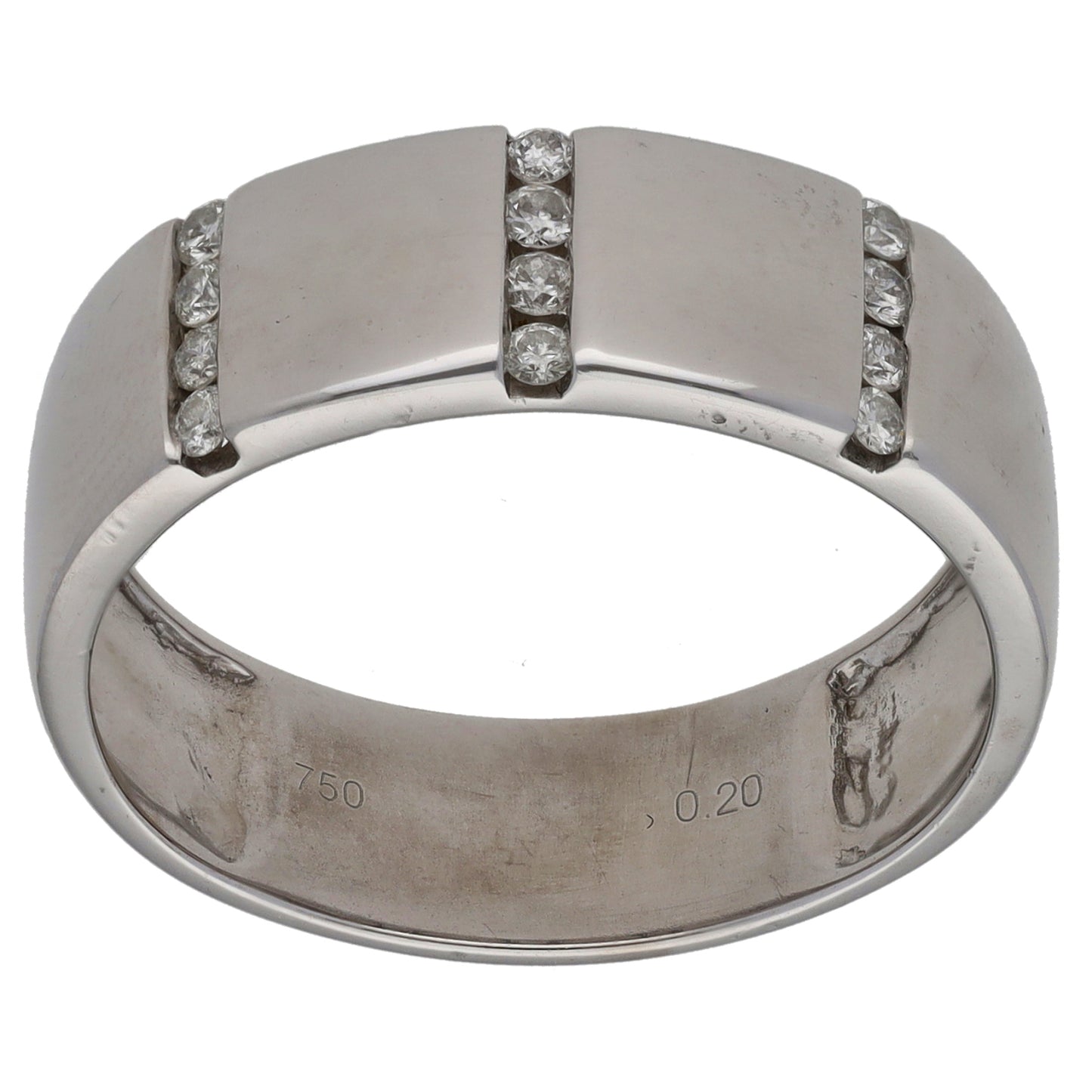 18ct White Gold 0.20ct Diamond Alternative Ring Size V