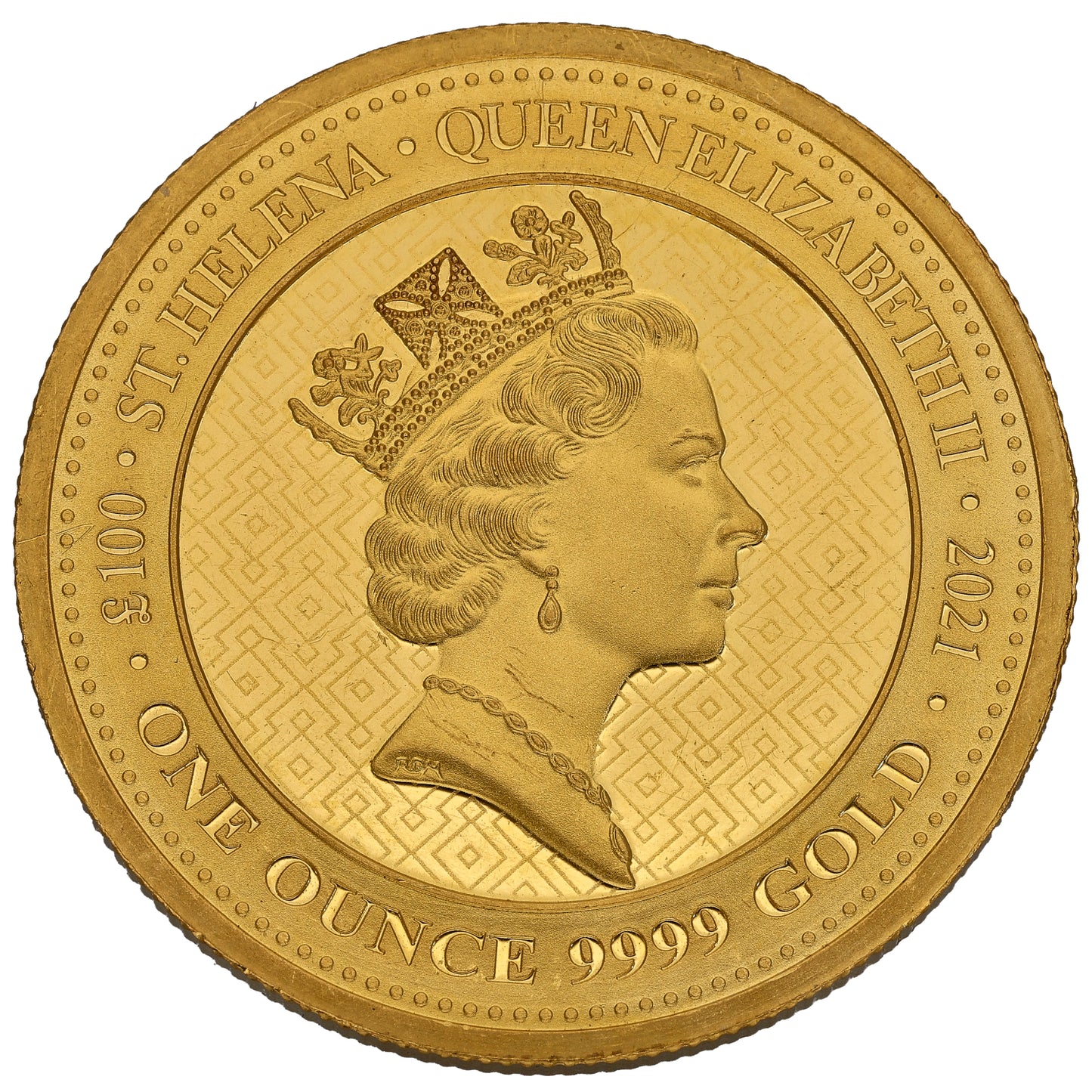 24ct Gold St Helena Victory Through Harmony 1 OZ Coin 2021