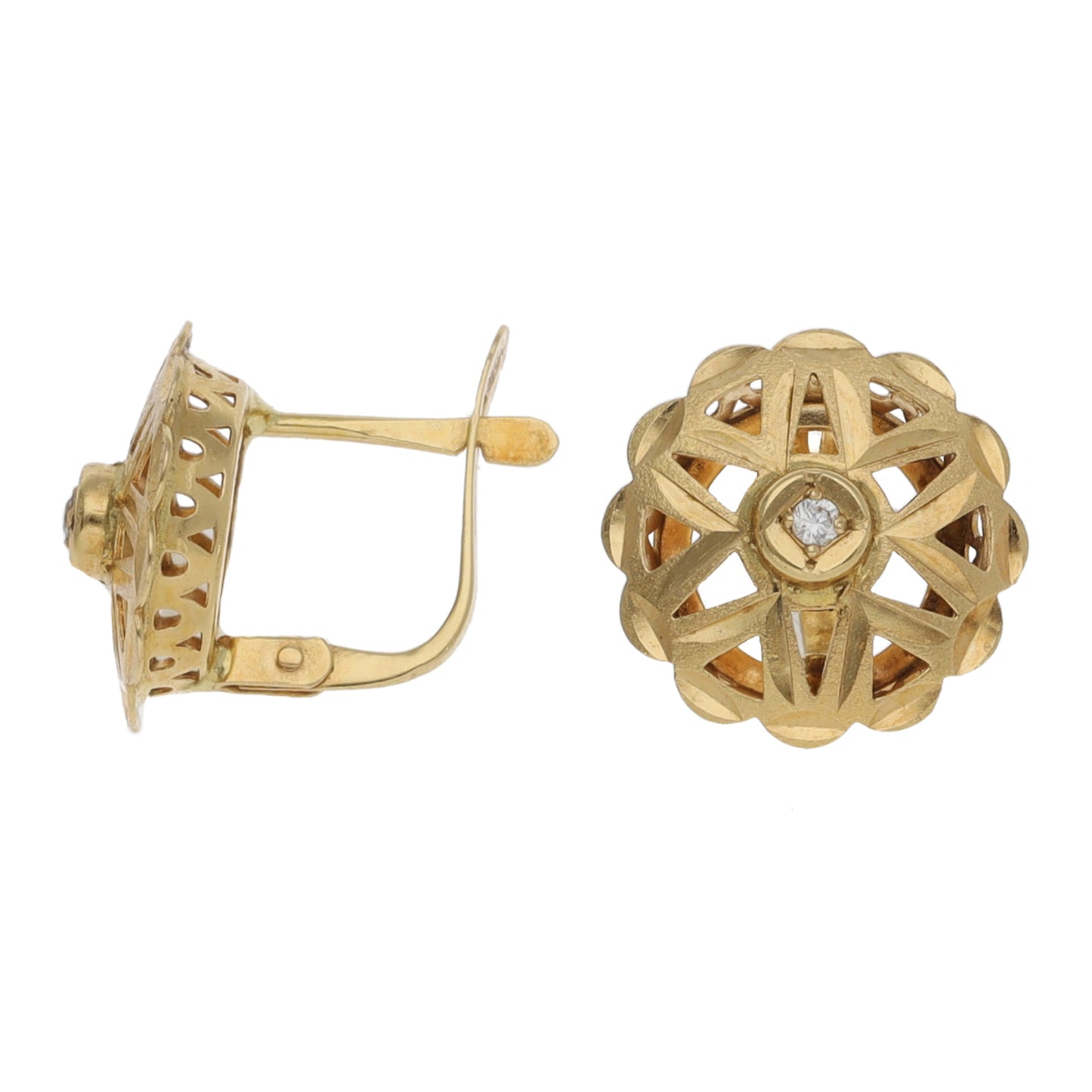 18ct Gold Cubic Zirconia Drop Earrings