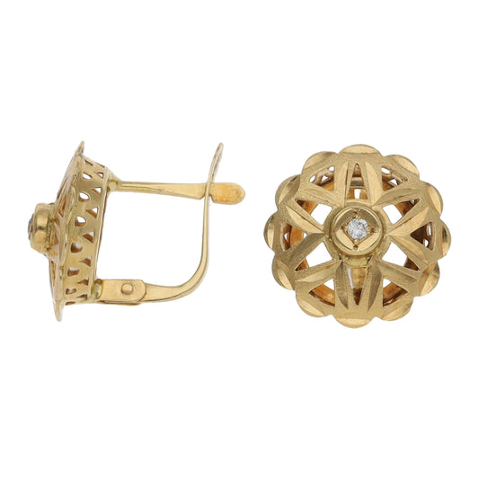 18ct Gold Cubic Zirconia Drop Earrings