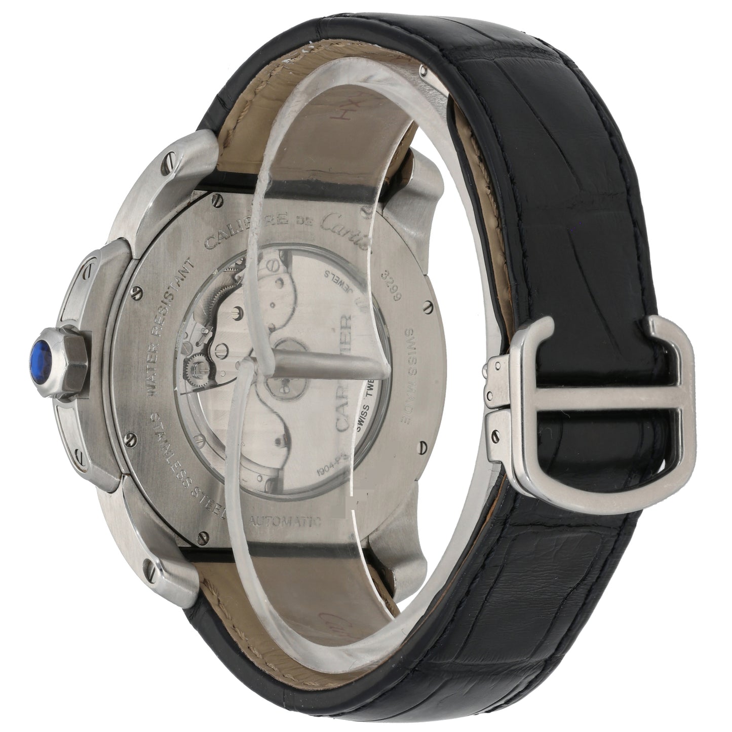 Cartier Calibre De Cartier W7100013 44mm Stainless Steel Watch