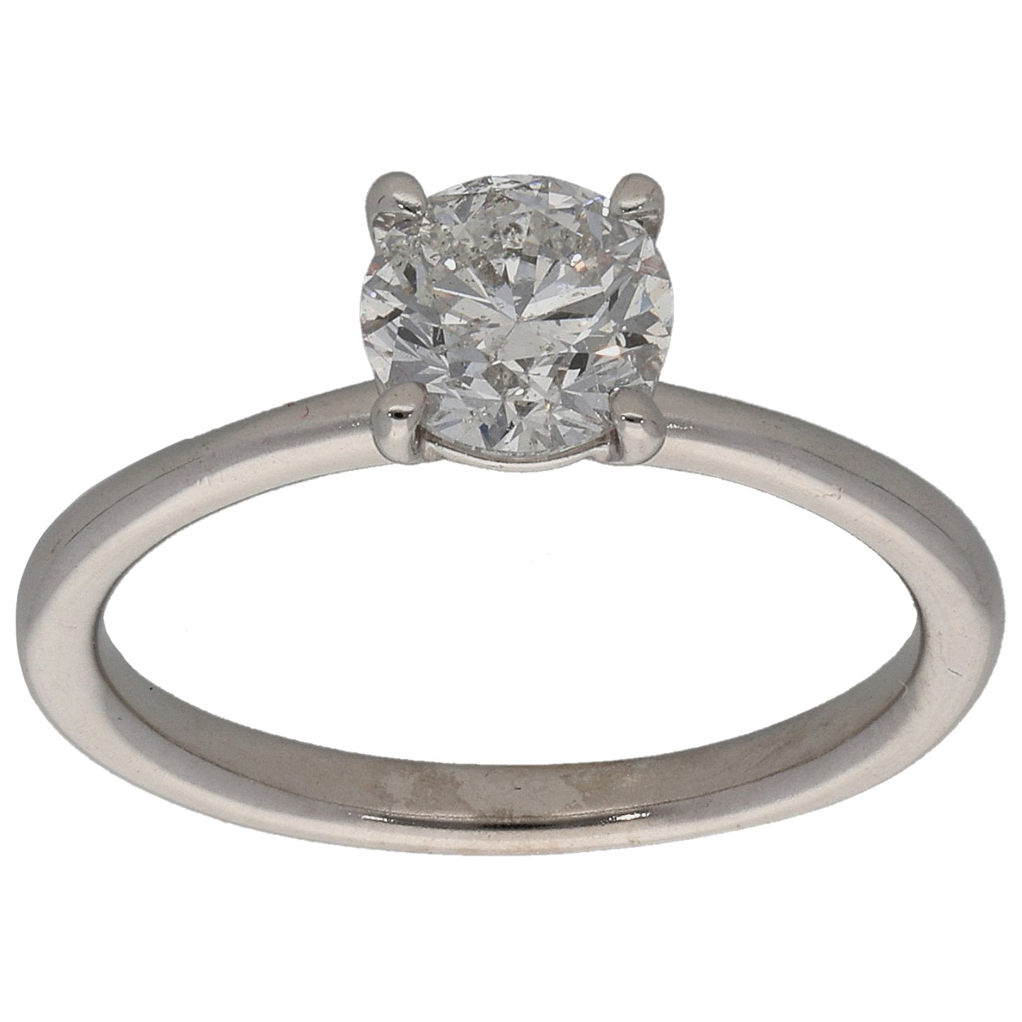 18ct White Gold 1.10ct Diamond Solitaire Ring Size N